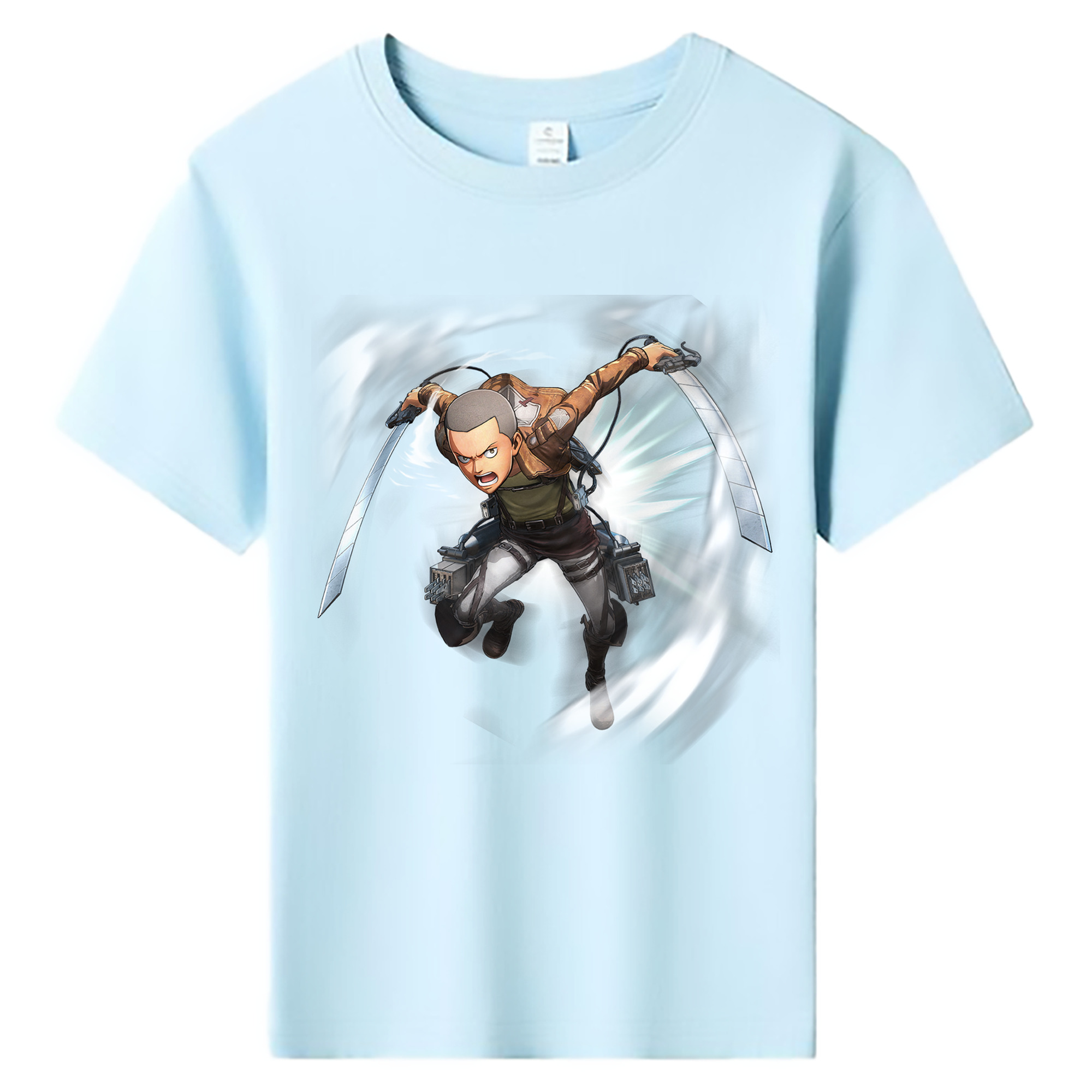 （画像用） 進撃の巨人 コニー·スプリンガー Attack on Titan Connie Springer 綿100％キッズTシャツ（フロントプリント）